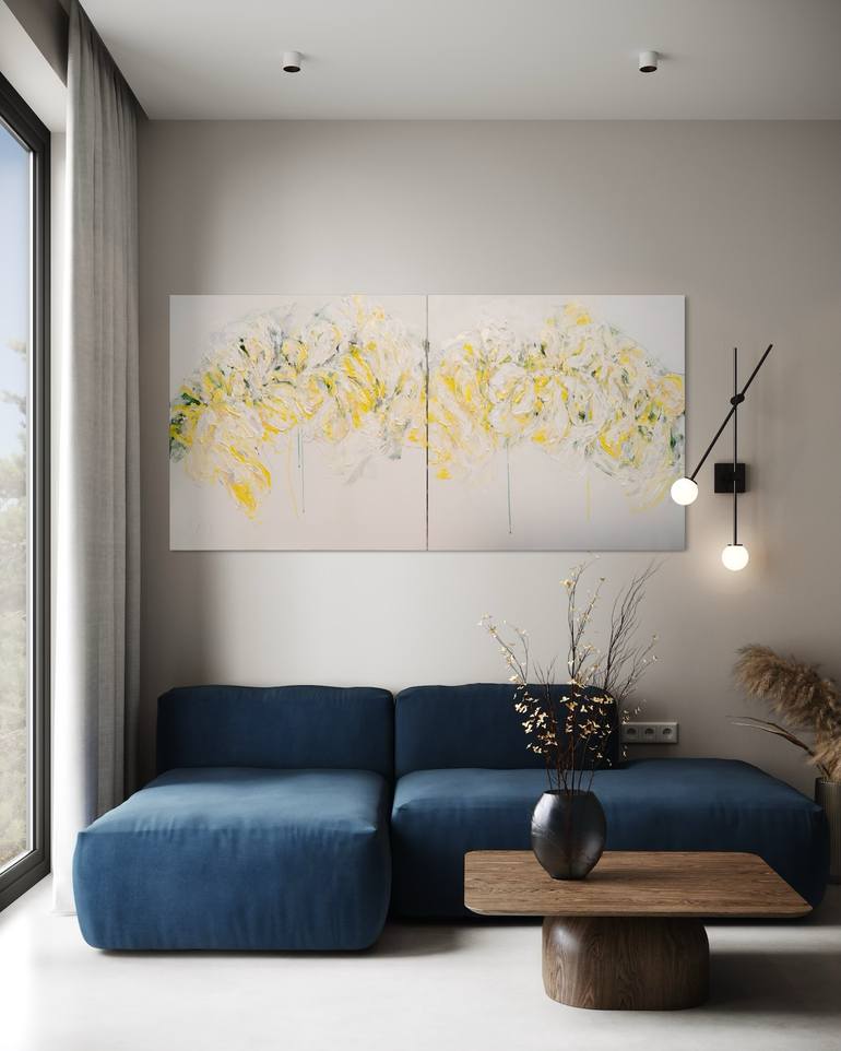 Original Abstract Floral Painting by Tomoya Nakano