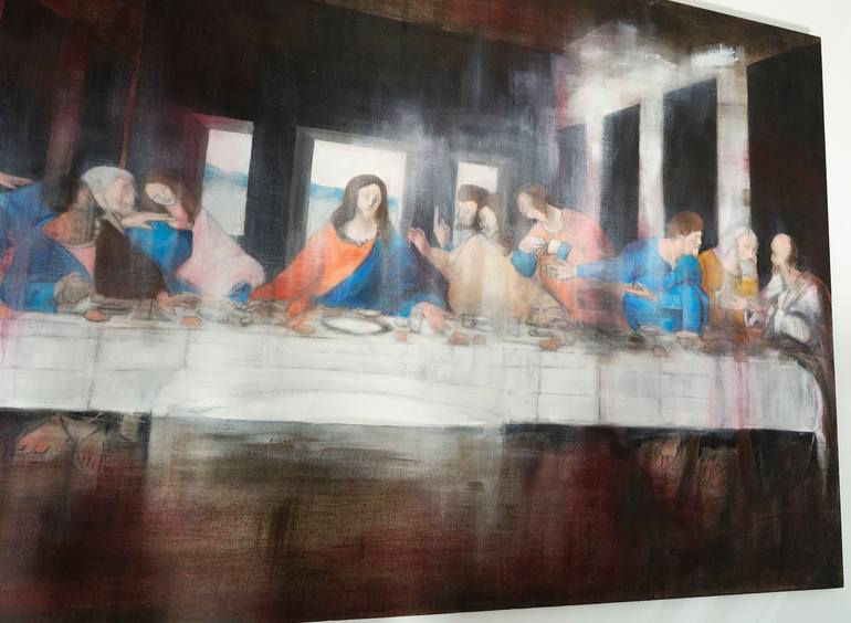 Original Abstract People Painting by Tomoya Nakano