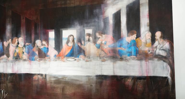 Original Abstract People Painting by Tomoya Nakano