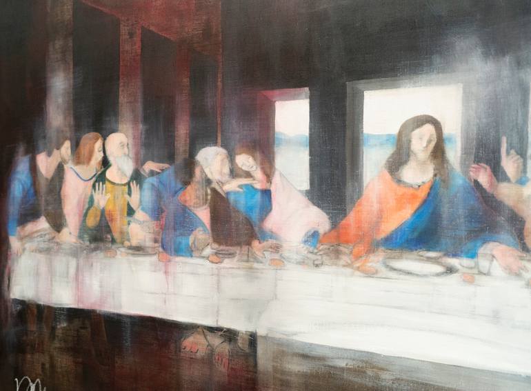 Original Abstract People Painting by Tomoya Nakano