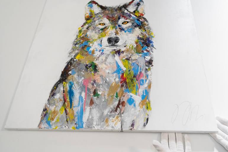 Original Abstract Animal Painting by Tomoya Nakano