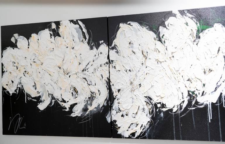 Original Abstract Floral Painting by Tomoya Nakano