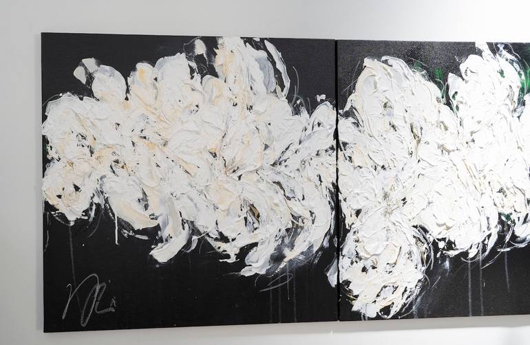 Original Abstract Floral Painting by Tomoya Nakano