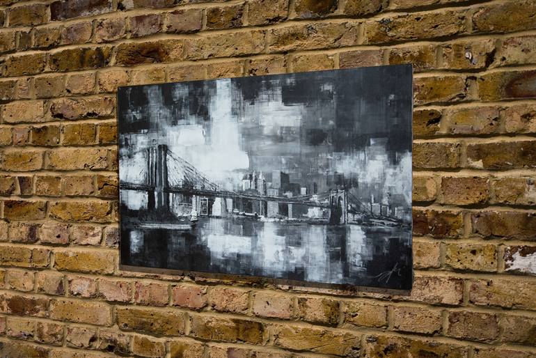 Original Abstract Cities Painting by Tomoya Nakano