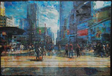 Print of Abstract Cities Paintings by Tomoya Nakano