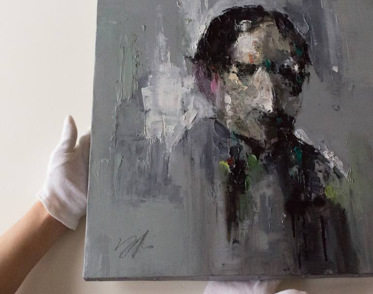 Original Abstract Portrait Painting by Tomoya Nakano