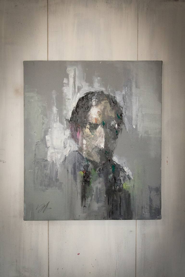 Original Abstract Portrait Painting by Tomoya Nakano