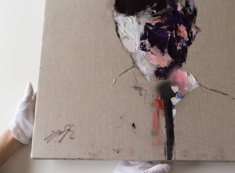 Original Abstract Portrait Painting by Tomoya Nakano