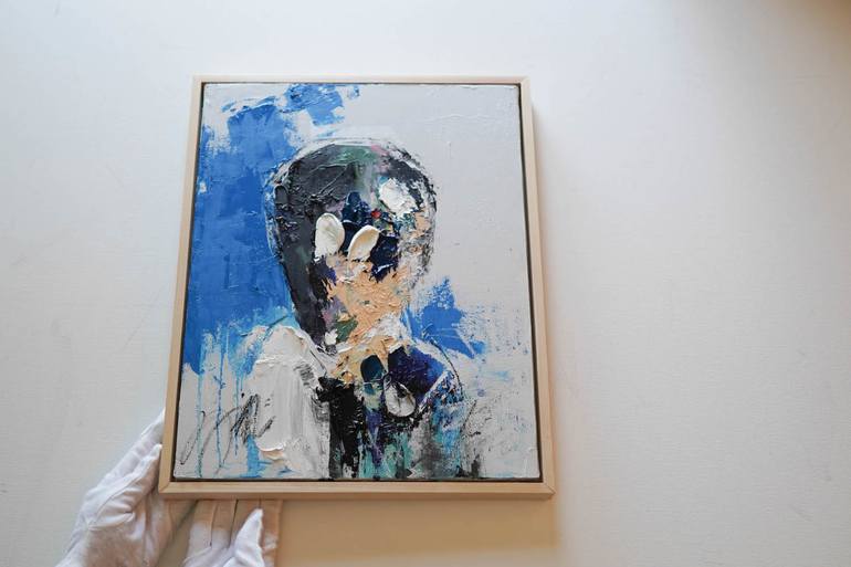 Original Abstract Portrait Painting by Tomoya Nakano