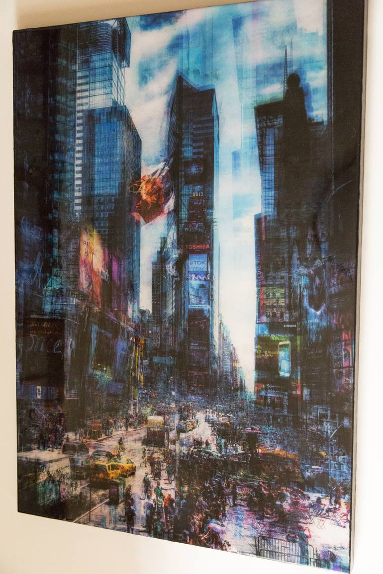 Original Abstract Cities Painting by Tomoya Nakano