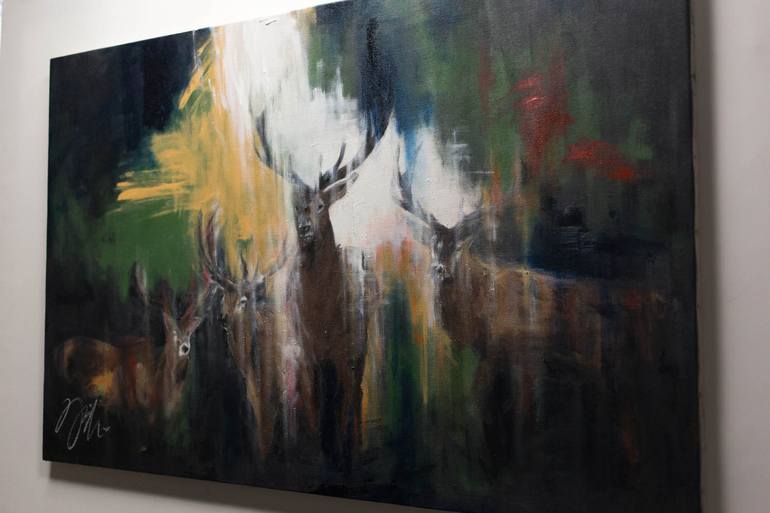 Original Abstract Animal Painting by Tomoya Nakano