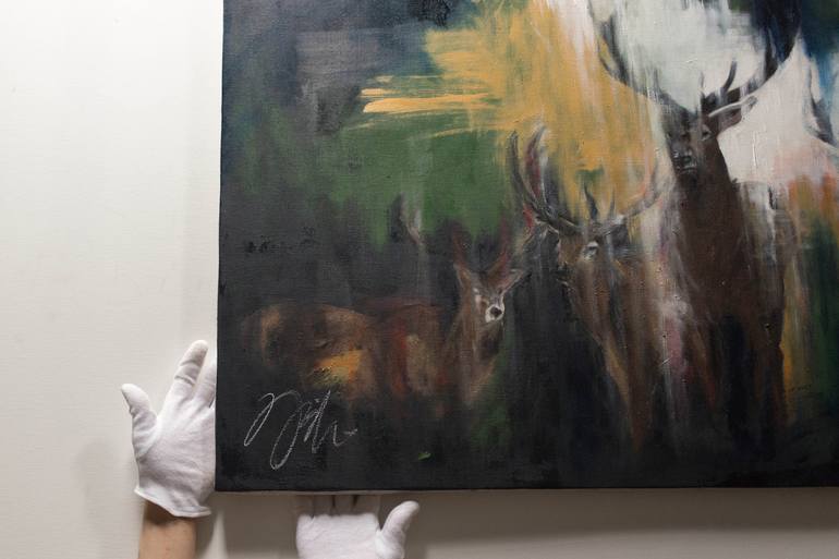 Original Abstract Animal Painting by Tomoya Nakano