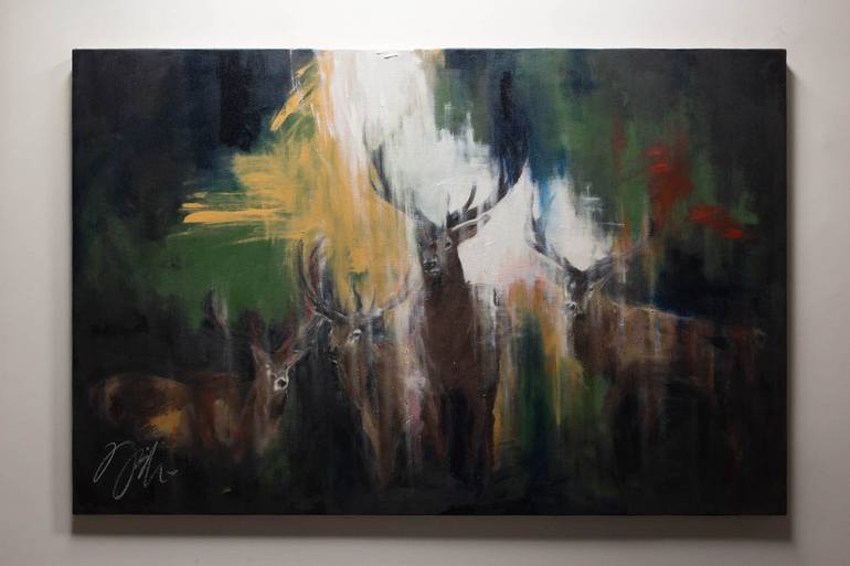 Original Abstract Animal Painting by Tomoya Nakano