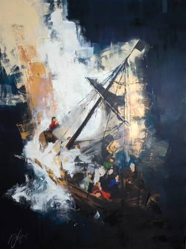 Print of Abstract Ship Paintings by Tomoya Nakano