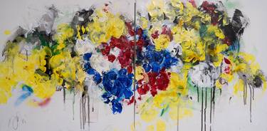 Original Abstract Floral Paintings by Tomoya Nakano