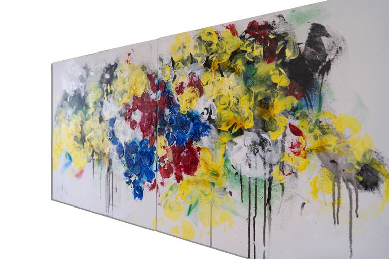 Original Abstract Floral Painting by Tomoya Nakano