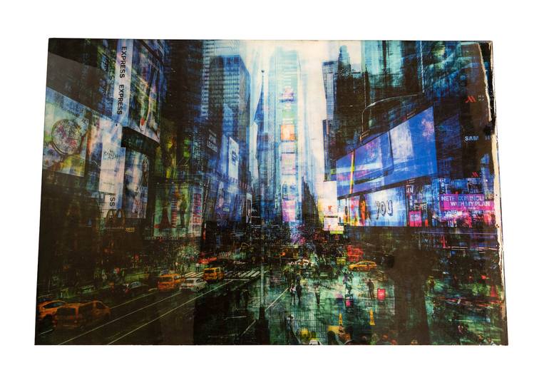 Original Abstract Cities Painting by Tomoya Nakano