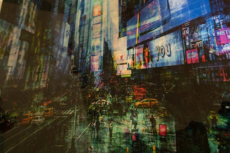 Original Abstract Cities Painting by Tomoya Nakano