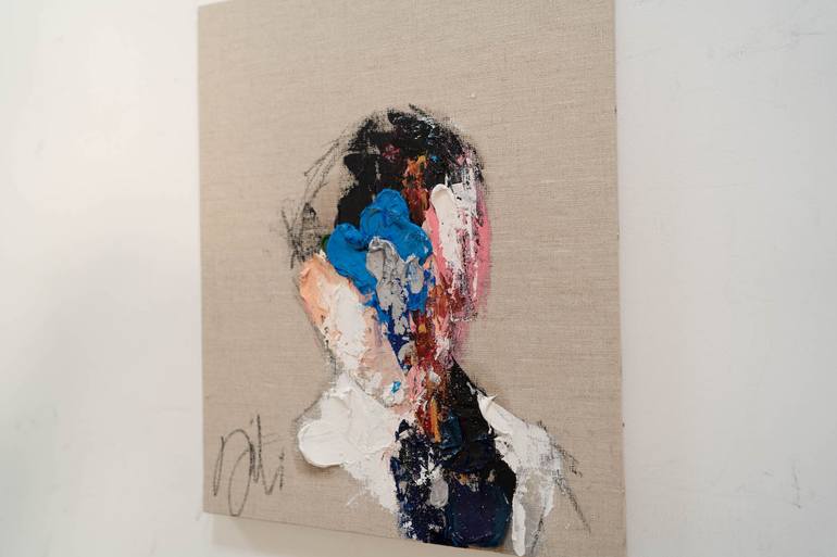 Original Abstract People Painting by Tomoya Nakano