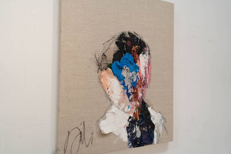 Original Abstract People Painting by Tomoya Nakano