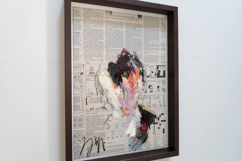 Original Abstract People Painting by Tomoya Nakano