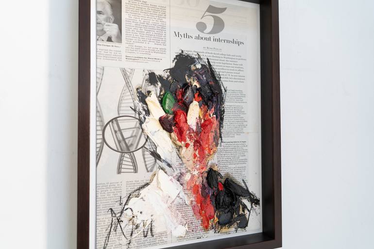 Original Abstract People Painting by Tomoya Nakano