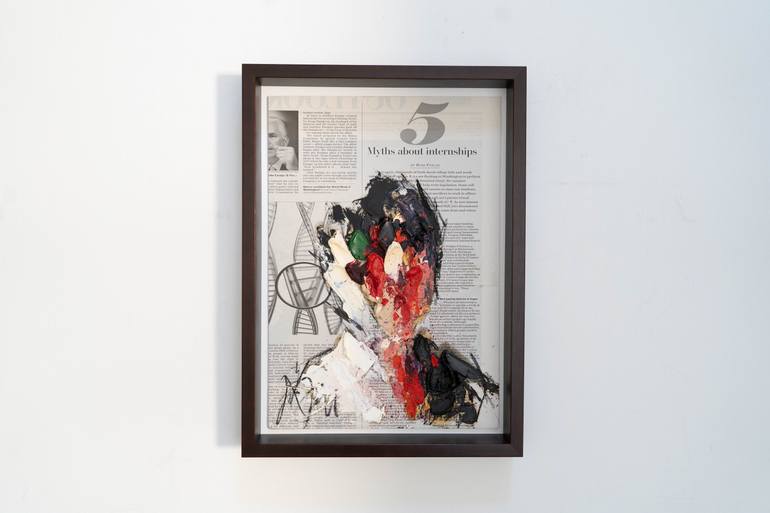 Original Abstract People Painting by Tomoya Nakano