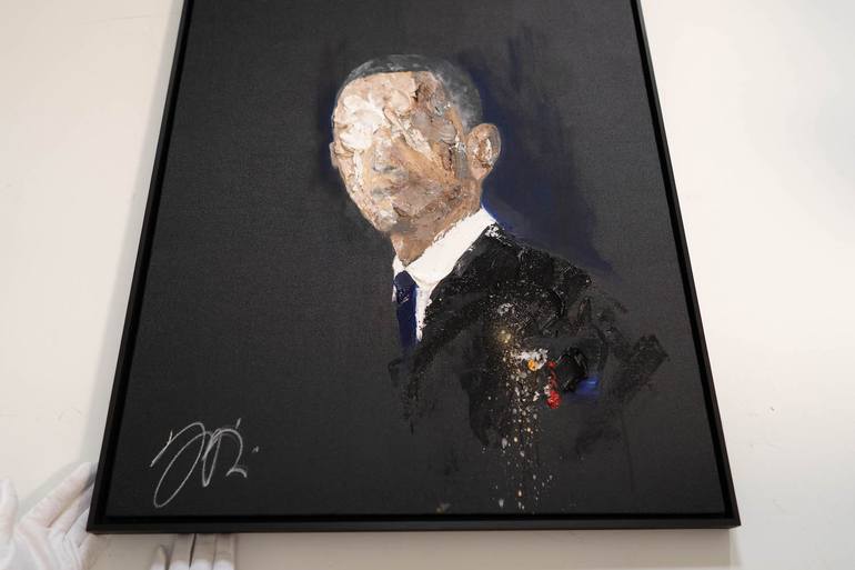 Original Abstract Portrait Painting by Tomoya Nakano