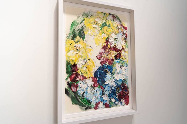 Original Abstract Floral Painting by Tomoya Nakano