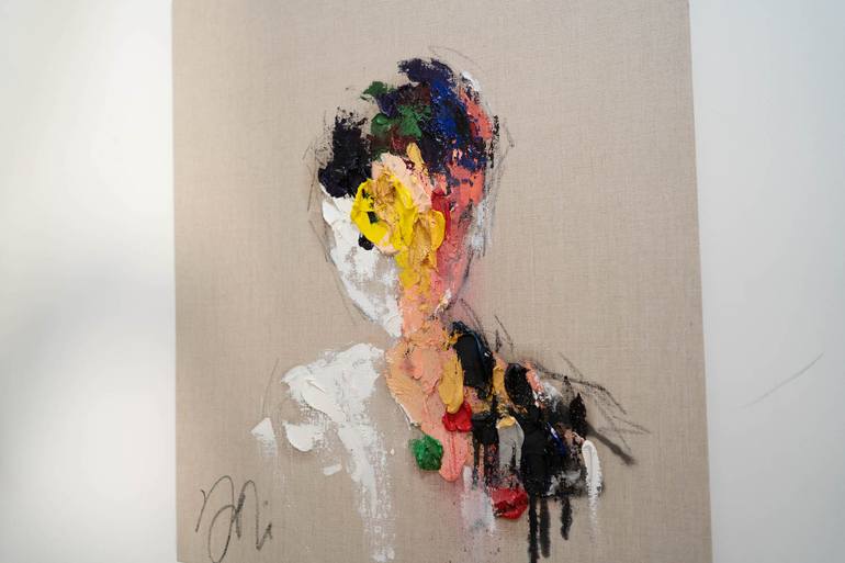 Original Abstract People Painting by Tomoya Nakano