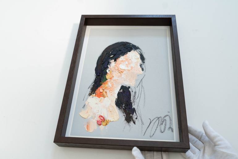 Original Abstract People Painting by Tomoya Nakano
