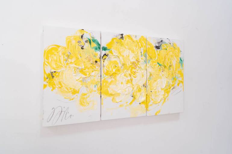 Original Abstract Floral Painting by Tomoya Nakano