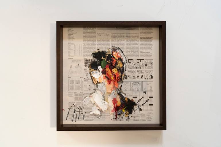 Original Abstract People Painting by Tomoya Nakano