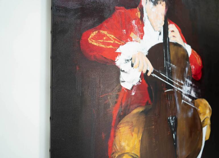 Original Abstract People Painting by Tomoya Nakano