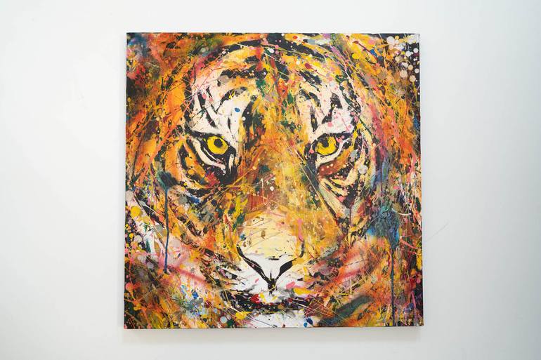 Original Abstract Animal Painting by Tomoya Nakano