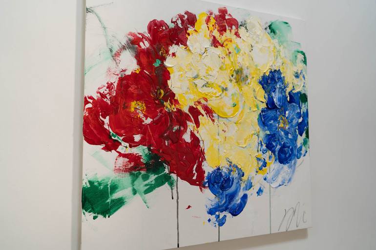 Original Abstract Floral Painting by Tomoya Nakano