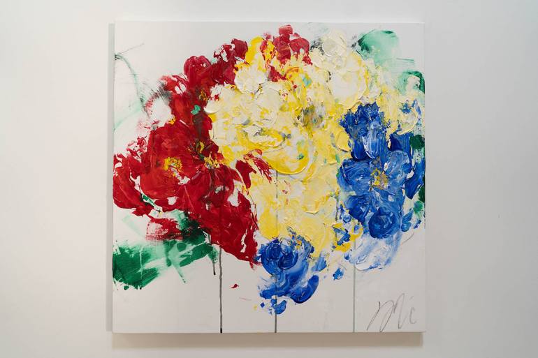 Original Abstract Floral Painting by Tomoya Nakano