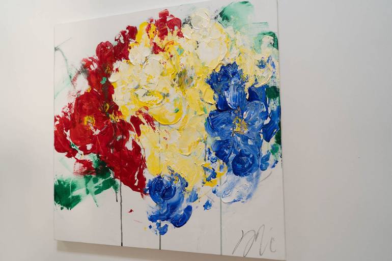 Original Abstract Floral Painting by Tomoya Nakano