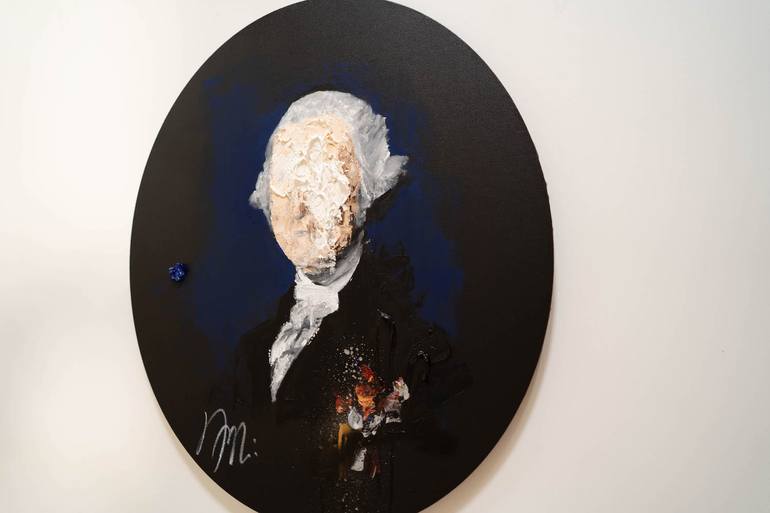 Original Abstract People Painting by Tomoya Nakano