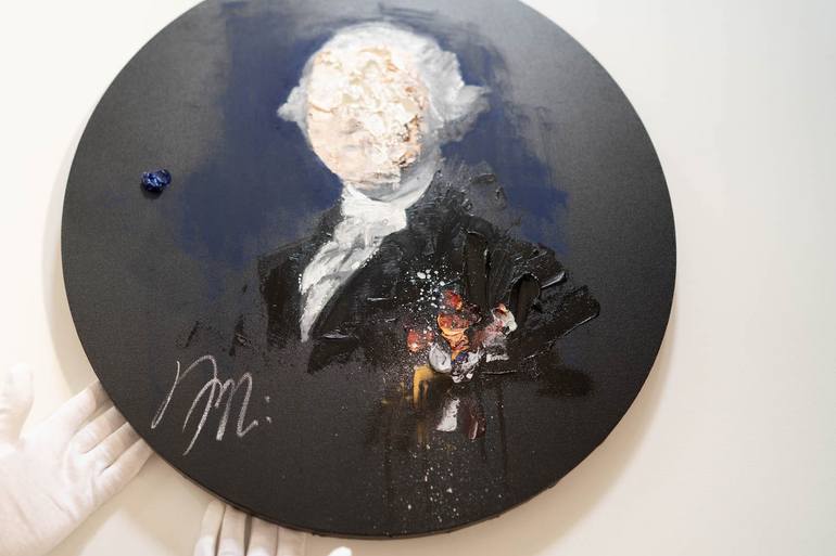 Original Abstract People Painting by Tomoya Nakano