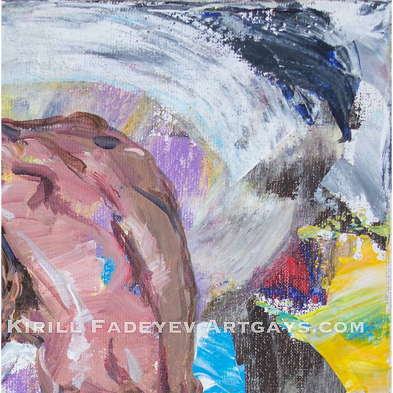 Original Abstract Erotic Painting by Kirill Fadeyev