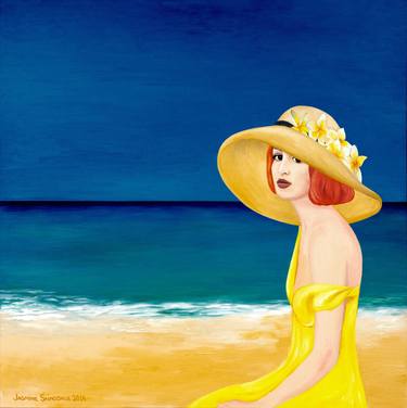 Original Figurative Beach Paintings by Jasmine Saintonge