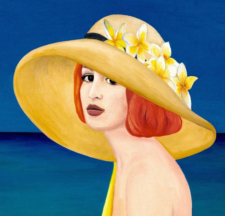 Original Figurative Beach Painting by Jasmine Saintonge