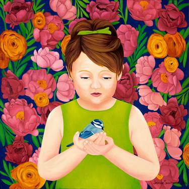 Original Figurative Floral Paintings by Jasmine Saintonge