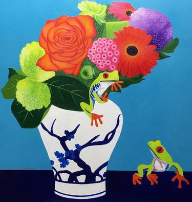 Original Conceptual Floral Paintings by Jasmine Saintonge