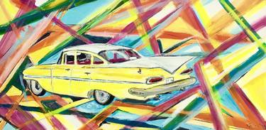 Print of Automobile Paintings by Gillian Fahey