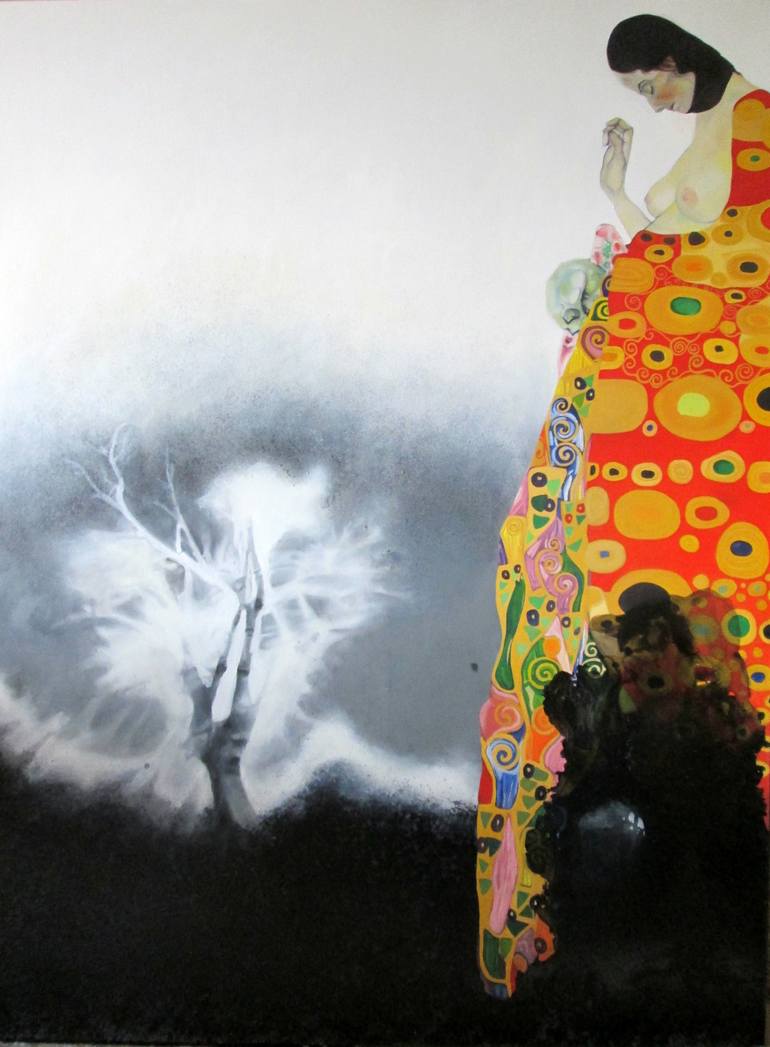 KLIMT AND THE NATURE Painting by Nico Ilijević | Saatchi Art
