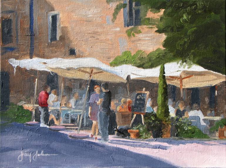 Cafe Siena Painting by Jay Johnson | Saatchi Art