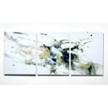 Obsidian & Gold Glass Triptych by STELLA CHANG