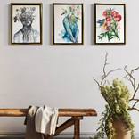 Between Flesh & Bloom Triptych by STELLA CHANG
